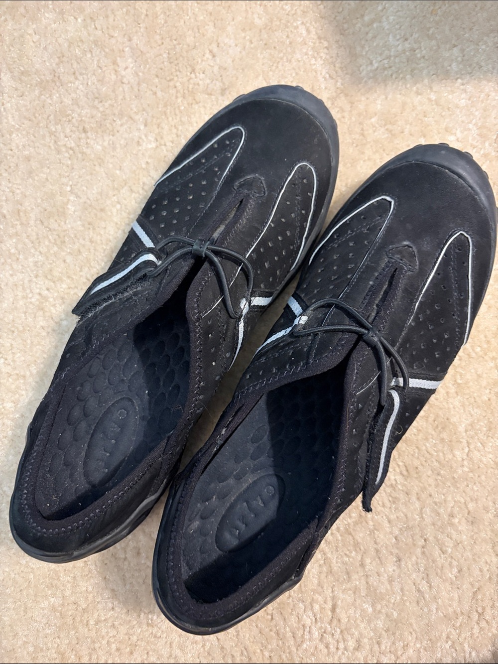 Privo Black Slip-On Suede Loafers with Reflective Stripe